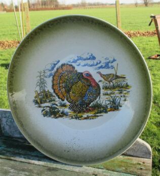 Large Ceramic ARM Plate Italian Faience marked Turkey