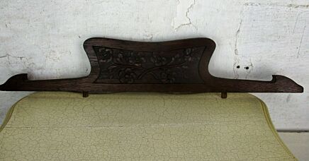 Vintage Hand Carved Wooden Oak Pediment Over door Architectural Ornate Flowers