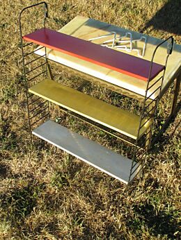Vintage Authentic Tomado 60s Midcentury Design Wall Shelving Unit Marked Retro Dutch