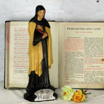 Statue Saint Monica Monique of Thagaste Plaster Patron Saint Santa Monica HTF