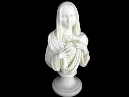 Bust Virgin Mary Madonna Blessed Virgin Crying Gorgeous Figurine Holy Heart Statue Resin