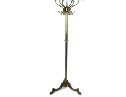 Mid Century Modern Cast Brass Hall Tree Coat Hat Rack Italian Design Eyecatcher
