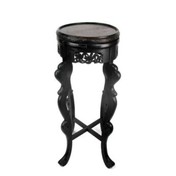 Gorgeous Wooden Ornate Side Display Table Pedestal Plant Stand 33.07"