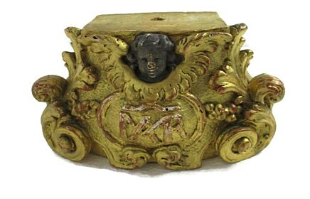 Hand Carved Wooden Wall Hall Console Small table Ornate Angel Antique Corbel