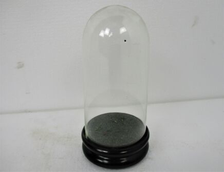 Small Antique Round Hand Blown Glass Dome Globe Steampunk Display Clock 8.66"