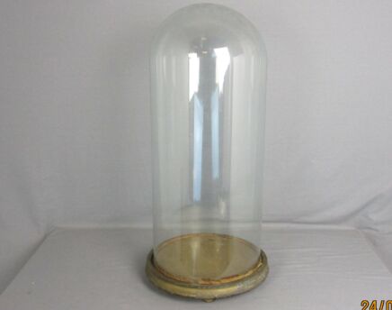 antique Large Round Hand Blown Glass Dome Globe Steampunk Display 24.6"