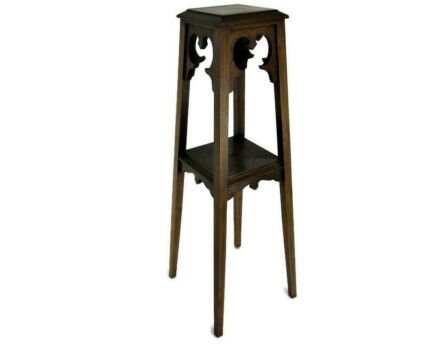 Art Nouveau Pedestal Table Plant Flower Stand Side Table 2 Tier Art Deco  Gorgeous Hand Carved Ornate Barn Country Style