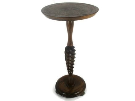 Wooden Twisted Stem Side Wine Display Table Pedestal Plant Bonsai Flower Stand