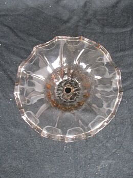 Venetian Murano Chandelier Part Clear Pink Shine Art Glass Reclaimed Bobèche