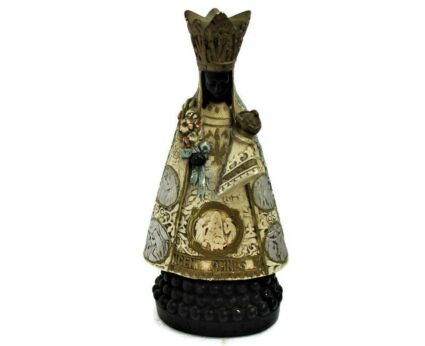 Black Madonna De Hal Halle Virgin Mary Statue Figurine Plaster Collector HTF 11.61