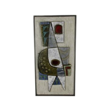 Ceramic Wall Plaque Piece of Art Abstract by Frans Tuinstra 1972 Pop Art Funky