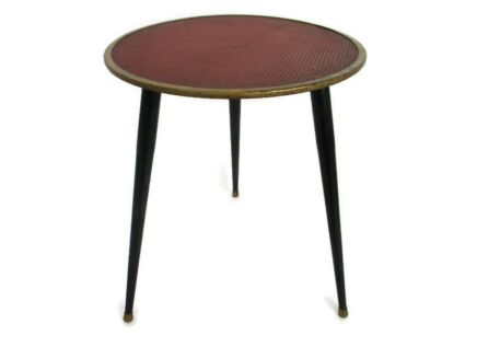 Small Side Table Mid Century Modernist Coffee table Plant stand Brass Funky
