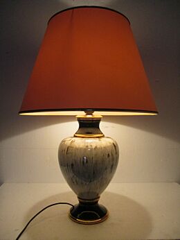 French Table Desk Lamp Porcelain Brass Working Beautiful