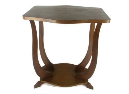 Antique Art Deco Coffee Side Occasional Wine table Cabinet Two Tier Gorgeous