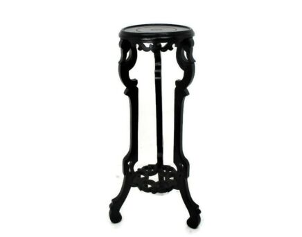 Ornate Side Display Table Pedestal Plant Stand Two tier Barn Country Style 35.43" Wood