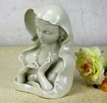 Rare Bavaria Porcelain Elegant Statue Bust Madonna Virgin Mary Germany HTF