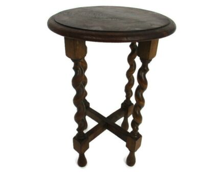 Barley Twist Wooden Side Display Coffee Side Wine Occasional Table Barn Country
