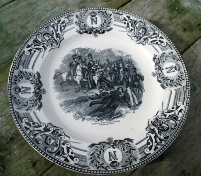 Antique Plate Boch La Louviere Belgium Bonaparte Bataille du Somo Sierro