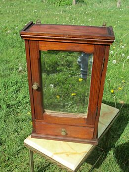 Antique Wooden medicine bathroom Wall Cabinet Glass mirror Vintage