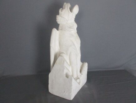Statue Sculpture  Plaster  Mythology Winged Dog Dragon Gothic Wonderful rare