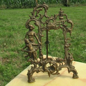 vintage picture frame gold gilt brass decorative Mother and child Beautiful