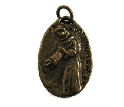 Vintage Medallion Saint  Simon the Zealot Apostle   Pendant Christianity Extremely Rare Collector