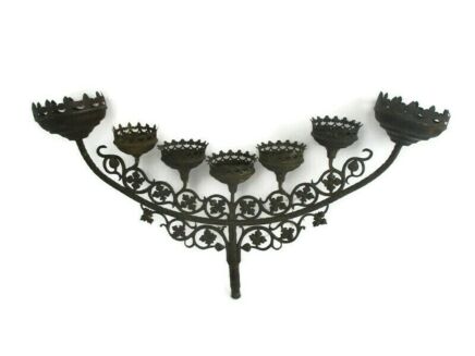 Antique Candelabra Candle Holder 7 arms Church Chapel Brass Large