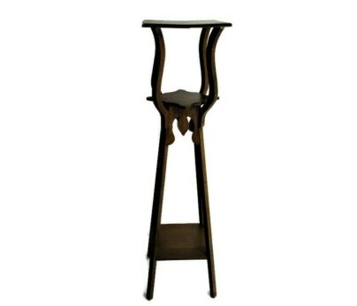 Art Nouveau Pedestal Table Plant Flower Stand Side Table 3 Tier Art Deco 41.33" Barn Country Style