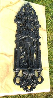 Vintage Black Wrought Iron Decorative Wall decor Plaque Figurine hand Made