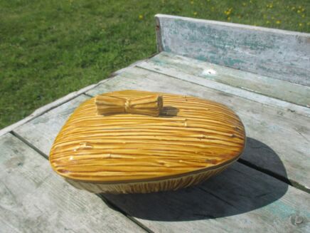 Keralux Vintage Boch Freres Candy Box with Lid Bowl Dish Marked Bonbonniere