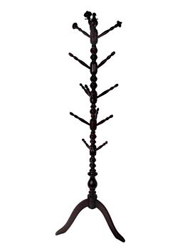 Vintage Wood Hall Tree Coat Hat Rack Stand Organizer Entryway