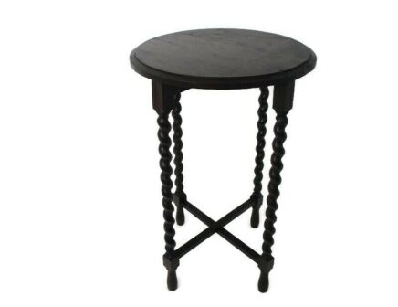 practical Barley Twist Wood Side Occasional Wine Coffee Table Pedestal Plant Stand pliable Edwardian Barn Country Style