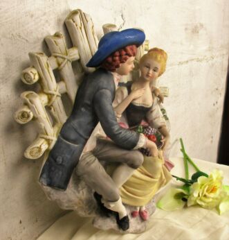 Large Porcelain Wall Plaque Hanging Decoration Bas Relief Bisque Figurine 3D