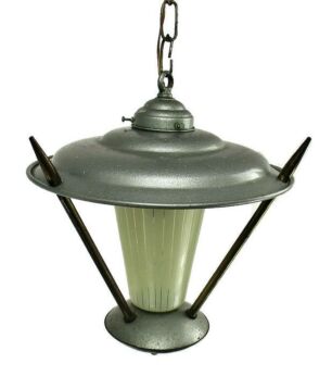Stilnovo Style Lantern Ornate Brass Chandelier Pendant Mid Century modern HTF