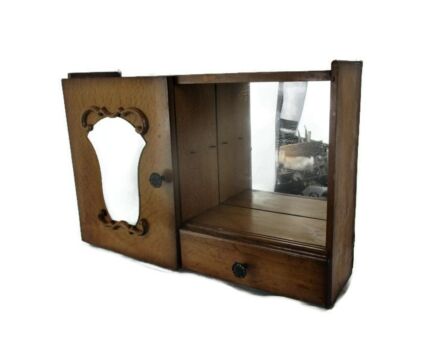 Double Apothecary Bathroom Medicine Kitchen Cabinet Wood Art deco Lovely