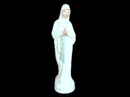 Large Statue Our Lady of Banneux Lady of the Poor Virgin Plaster HTF 16.92"