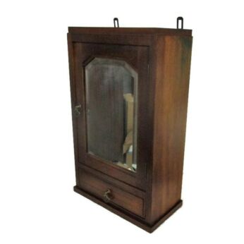 Mid Century Kitchen Apothecary Bathroom Wall hanging Cabinet Beveled glass