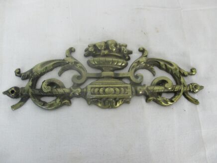 Antique Cast Brass Furniture Trim Basket Ornate Reclaimed Hardware Architectural