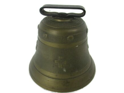 Large  Brass Ornate Table Bell Brass Clapper   Art Deco Decorative