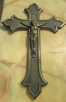 Vintage Crucifix brass Jesus Cross Catholic Jesus Christ JMPC Belgium
