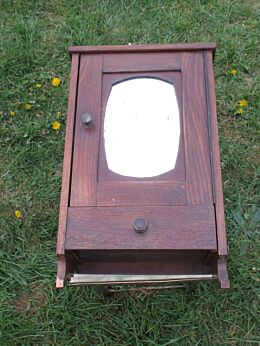 Small Vintage Apothecary Mirror Glass Bathroom cabinet Apothecary