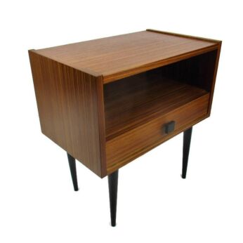 Vintage Nightstand Mid Century Danish Modern style End table Modernist Funky era Eames