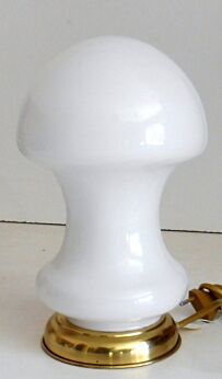Spage Age 60s Italian  White  Cased Glass mushroom Lamp Era Mazzega Vistosi Pop Art