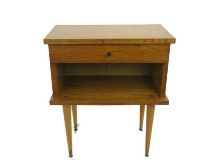 Vintage Nightstand Mid Century Danish Modern style End table Modernist Funky era Eames