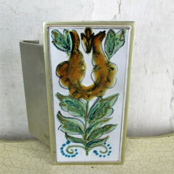 Vintage Mid Century Door Knob handle Architectural Flowers Reclaimed Push HTF