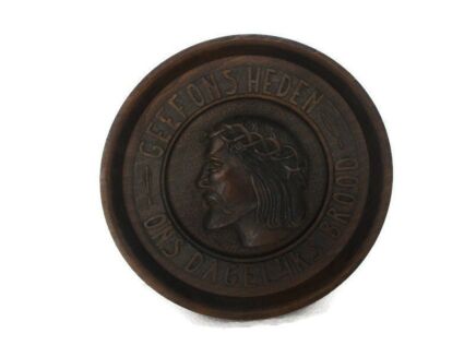 Jesus Christ Head Our father Hand Carved Wooden Wall Hanging Sculpture