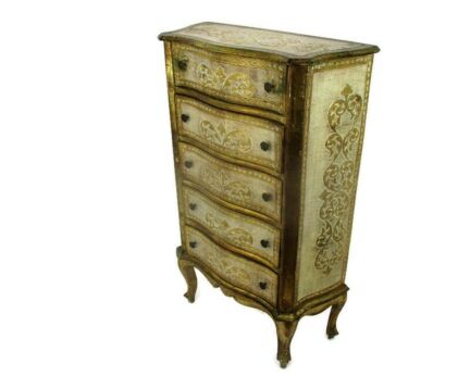 Chest of Drawers Florentine Wood Nightstand End Table Hall Cabinet 5 drawers WOW
