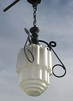 Vintage Skyscraper Light Fixture Art Deco Ceiling Pendant Shade Chandelier