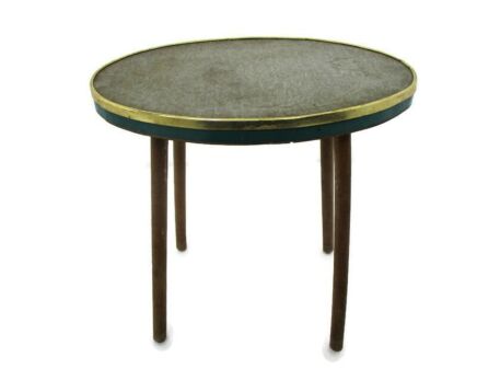 Vintage Small Side Coffee Table Plant stand Tripod Pop art style Funky Wood