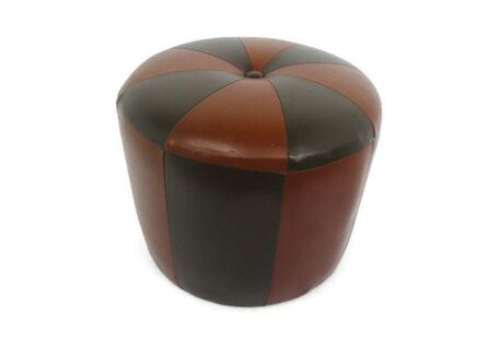Retro Patchwork Footstool Stool Pouf Cut and Sew Ottoman Seat Vintage Funky